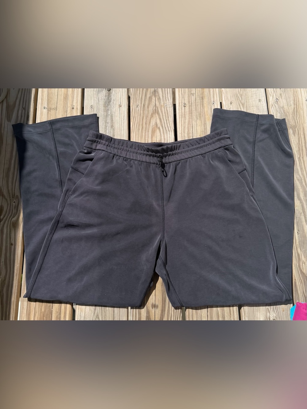 lululemon Women's Softstreme High-Rise Pant, Size 12, Drawstring, Dark Gray